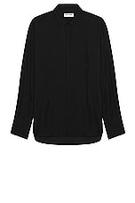 Saint Laurent Chemise Col Yves in Noir, view 1, click to view large image.