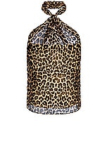 Saint Laurent Top Marcel Cravate in Leopard, view 2, click to view large image.