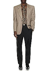 Saint Laurent Top Marcel Cravate in Leopard, view 5, click to view large image.