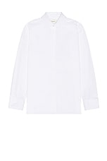 Saint Laurent Chemise Col Monsieur in Blanc, view 1, click to view large image.