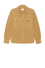 Saint Laurent Fall Overshirt in Dry Wood, view 1, click to view large image.