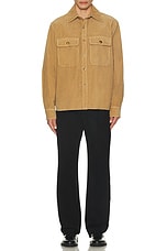 Saint Laurent Fall Overshirt in Dry Wood, view 5, click to view large image.