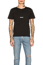 Saint Laurent Logo Tee in Black, view 3, click to view large image.
