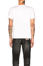 Saint Laurent Logo Tee in White, view 3, click to view large image.