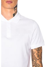 Saint Laurent Sport Polo in White, view 5, click to view large image.
