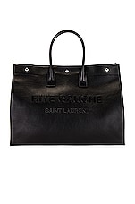 Saint Laurent YSL Tote Bag in Black, view 1, click to view large image.