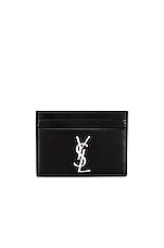 Saint Laurent Cardholder in Black, view 1, click to view large image.