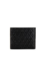 Saint Laurent All Over Monogramme Bifold Wallet in Black, view 2, click to view large image.
