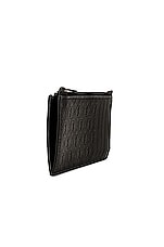 Saint Laurent All Over Monogramme Wallet in Black, view 3, click to view large image.