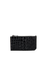 Saint Laurent YSL Card Holder in Nero, view 1, click to view large image.