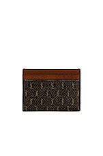 Saint Laurent YSL Card Holder in Choc, view 2, click to view large image.