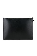 Saint Laurent Zipped Tablet Holder in Noir, view 2, click to view large image.