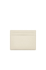 Saint Laurent Credit Card Case in White, view 1, click to view large image.