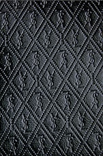 Saint Laurent Monogram Embossed Pouch in Black, view 5, click to view large image.