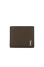 Saint Laurent East West Wallet in Grey, view 1, click to view large image.