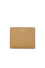 Saint Laurent East West Wallet in Teak Wood, view 1, click to view large image.