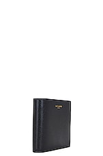 Saint Laurent Ysl Wallet in Nero & Nero, view 3, click to view large image.