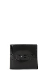 Saint Laurent Ysl Wallet in Nero, view 1, click to view large image.
