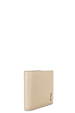 Saint Laurent Ysl Wallet in Greyish Brown, view 3, click to view large image.