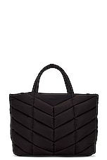 Saint Laurent Ysl Puffer Tote Bag in Nero, view 1, click to view large image.