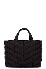Saint Laurent Ysl Puffer Tote Bag in Nero, view 2, click to view large image.