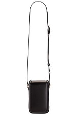 Saint Laurent Ysl Solferino Phone Case Bag in Nero, view 2, click to view large image.