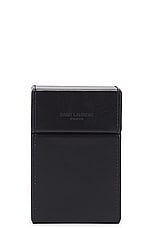 Saint Laurent Cigarette Box in Nero, view 1, click to view large image.