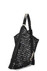 Saint Laurent Raffia Bag in Nero, view 3, click to view large image.