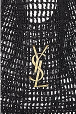 Saint Laurent Raffia Bag in Nero, view 7, click to view large image.