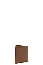 Saint Laurent Pcc Card Holder in Grained Brown, view 3, click to view large image.