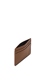Saint Laurent Pcc Card Holder in Grained Brown, view 4, click to view large image.