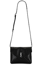 Saint Laurent Envelope Pouch On Strap in Nero | FWRD