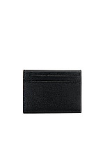Saint Laurent Monogram Credit Card Holder in Black, view 2, click to view large image.