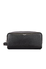 Saint Laurent Cosmetic Pouch in Black, view 1, click to view large image.