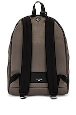 Saint Laurent YSL Bag City Backpack in Storm & Black & Black, view 2, click to view large image.