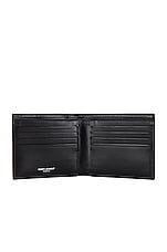 Saint Laurent YSL Credit Card Holder in Black, view 4, click to view large image.