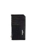 Saint Laurent YSL Credit Card Holder in Black, view 4, click to view large image.