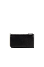 Saint Laurent YSL Credit Card Holder in Black, view 2, click to view large image.