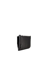 Saint Laurent YSL Credit Card Holder in Black, view 3, click to view large image.