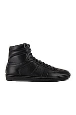 Saint Laurent SL/10H Sneaker in Black & Black, view 1, click to view large image.