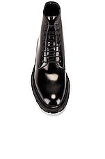 Saint Laurent Cesna 20 Lace Up Boot in Black, view 4, click to view large image.