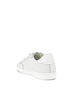 Saint Laurent SL /10 Low Top Sneaker in Optic White & Optic White, view 3, click to view large image.