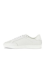 Saint Laurent SL /10 Low Top Sneaker in Optic White & Optic White, view 5, click to view large image.