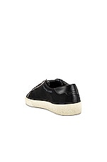 Saint Laurent SL/06 Signa Low Top Sneaker in Black & Black, view 3, click to view large image.
