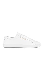 Saint Laurent Andy Sneaker in White, view 1, click to view large image.