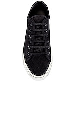 Saint Laurent Malibu Sneaker in Black, view 4, click to view large image.