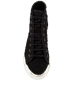 Saint Laurent Malibu Sneaker in Black, view 4, click to view large image.