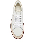 Saint Laurent SL10 Low Top Sneaker in White, view 4, click to view large image.