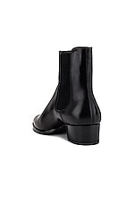 Saint Laurent Wyatt Chelsea Boot in Nero, view 3, click to view large image.