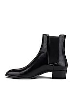 Saint Laurent Wyatt Chelsea Boot in Nero, view 5, click to view large image.